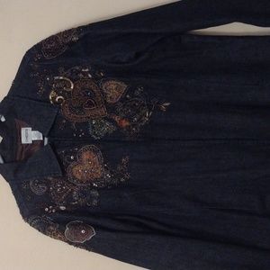 Chico’s Amazing Embellished Jean Jacket